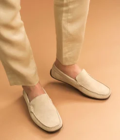 Hot MOCASSIN SOLAL ECRU Homme Mocassins