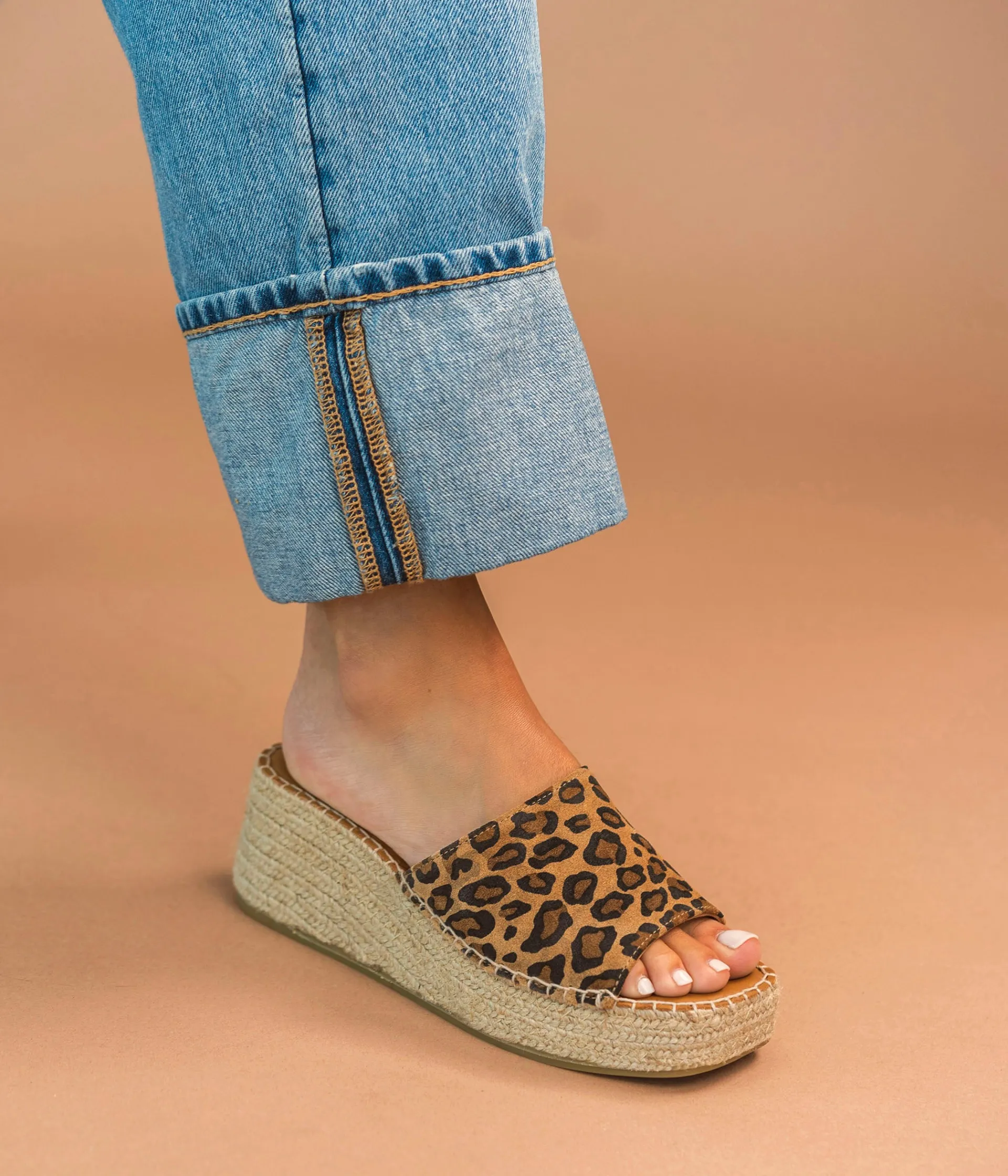 Hot MULE VIVIANE LEOPARD Femme Sandales