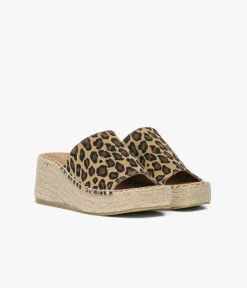 Hot MULE VIVIANE LEOPARD Femme Sandales