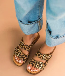 Outlet MULE WONDERFULL LEOPARD Femme Sandales