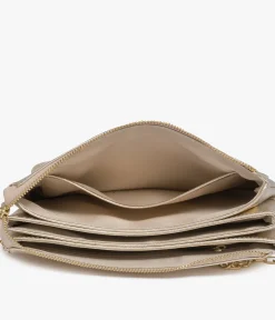 Hot POCHETTE AIMER PLATINE Femme Sacs À Bandoulière