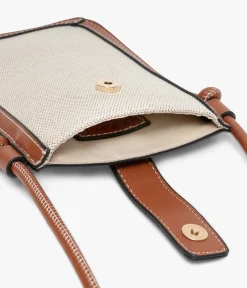 Discount POCHETTE TELEPHONE EMELINE COGNAC Femme Pochettes