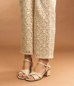 New SANDALE HISTORY ECRU Femme Sandales