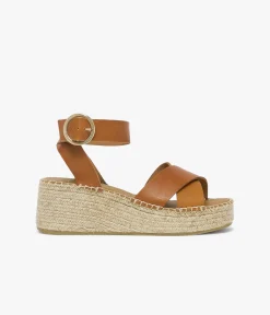 SANDALE HORTENSE COGNAC Femme Sandales