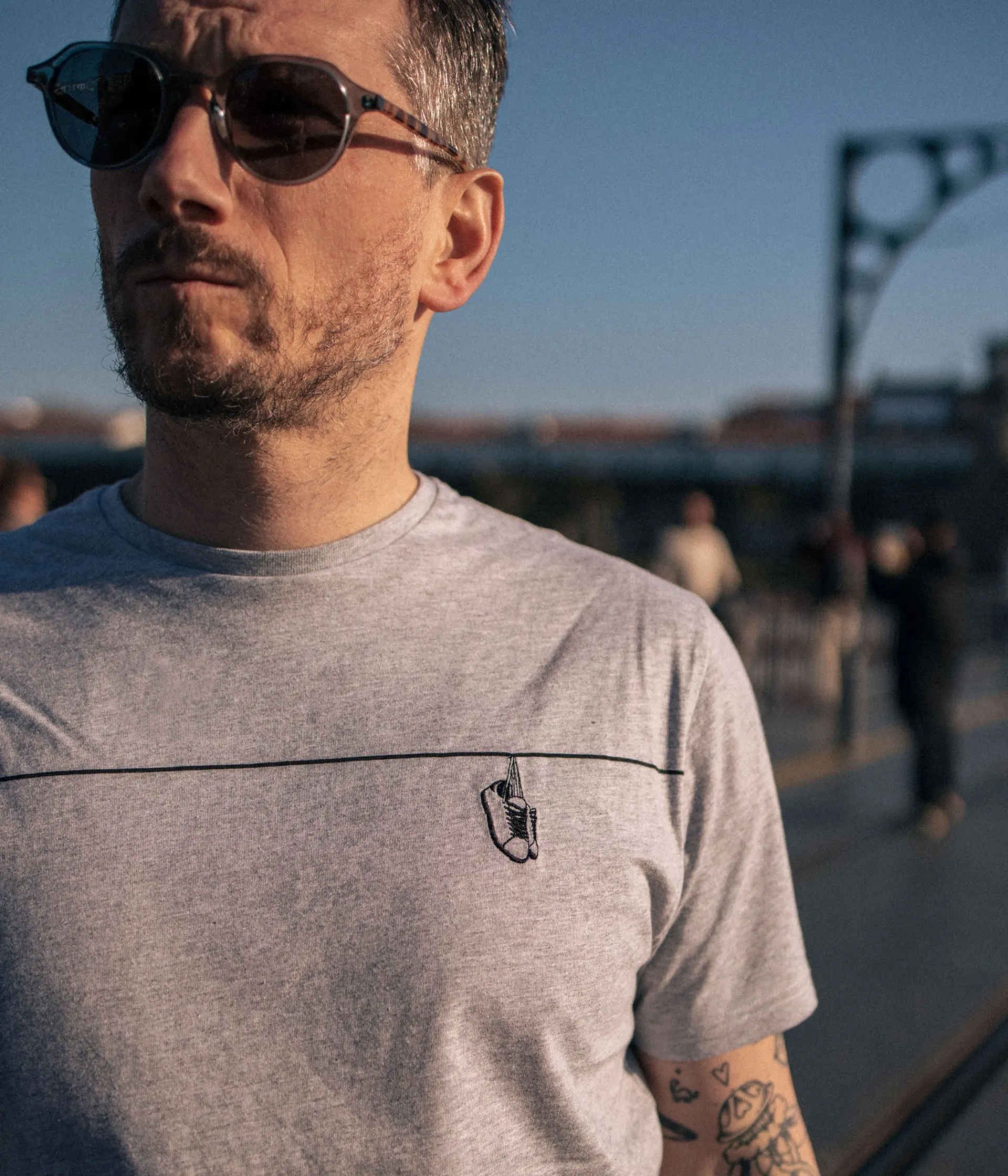 Hot TEE-SHIRT HOJE GRIS Homme Vêtements