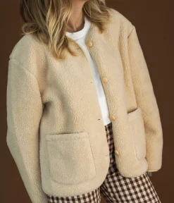 Discount VESTE HELMA ECRU Femme Vêtements